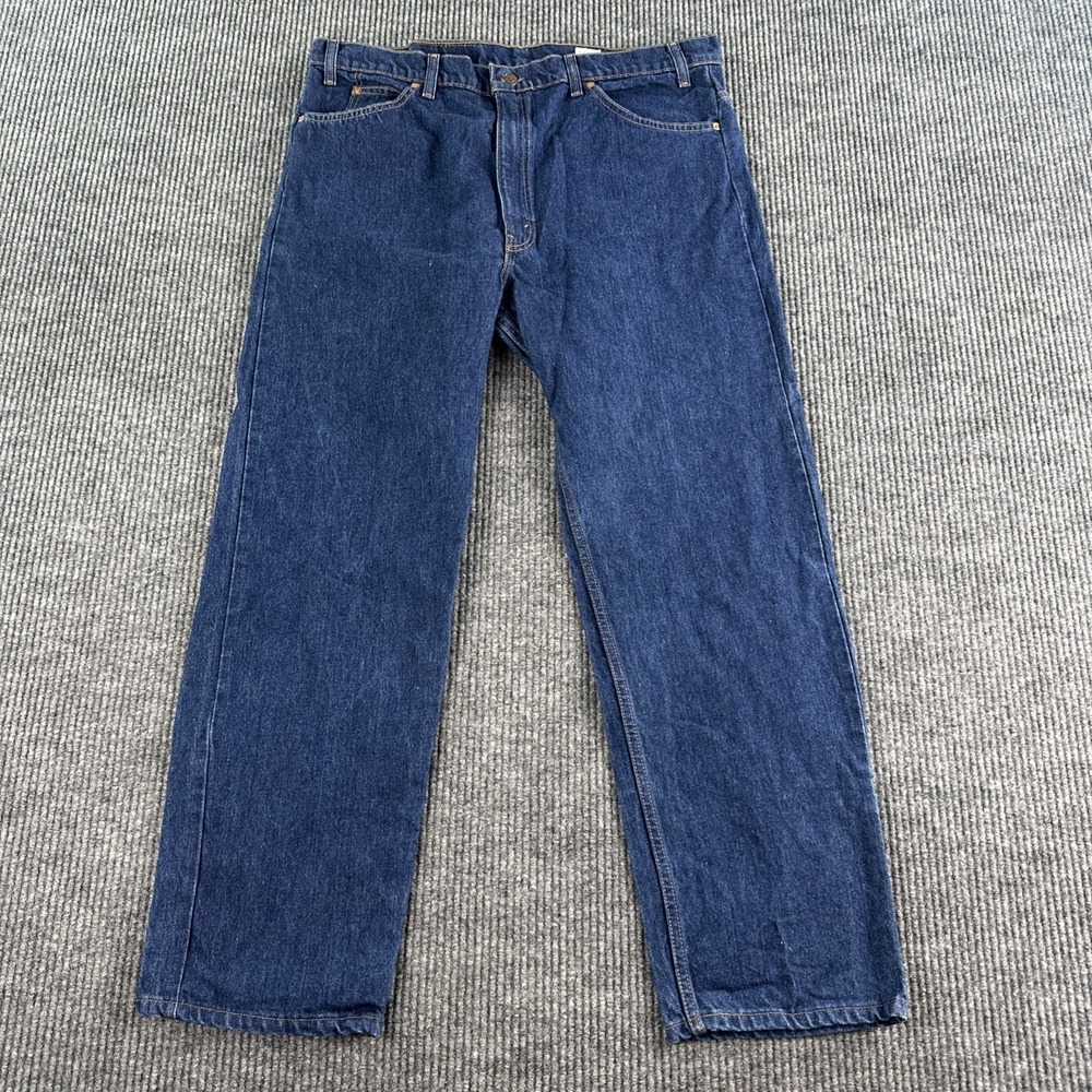 Vintage Levis 505 Jeans Men 40x30 Orange Tab Blue Denim Straight Leg USA 90s